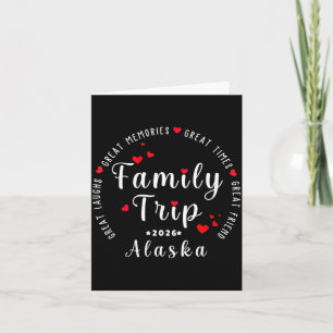Tarjeta Ilustración de vacaciones familiares en Alaska 202
