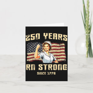 Tarjeta Ilustración del 4 de julio de Rn Strong Nurse