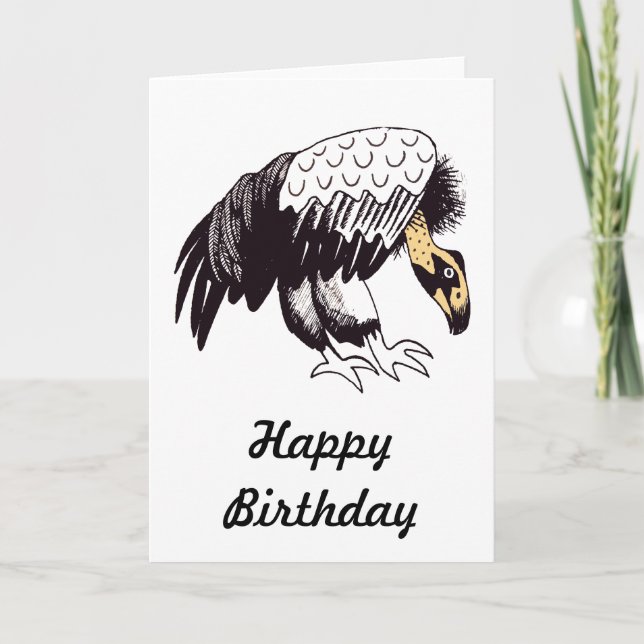 Tarjeta Ilustracion del buitre (Anverso)