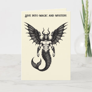 Tarjeta Ilustración del Demonio Crocell Oceánico
