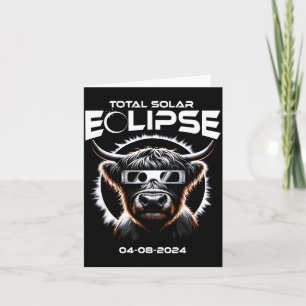 Tarjeta Ilustración del eclipse solar total del 8 de abril