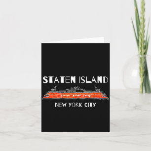 Tarjeta Ilustración del ferry de Staten Island Nueva York