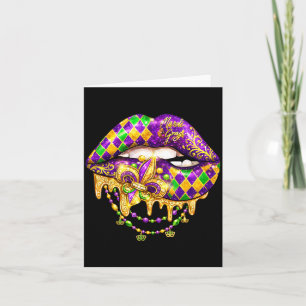 Tarjeta Ilustración del Festival de Carnaval de Labios de