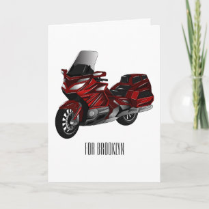 Tarjeta Ilustracion del personalizado de motocicleta de To