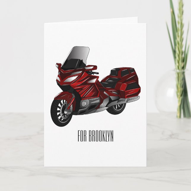 Tarjeta Ilustracion del personalizado de motocicleta de To (Anverso)