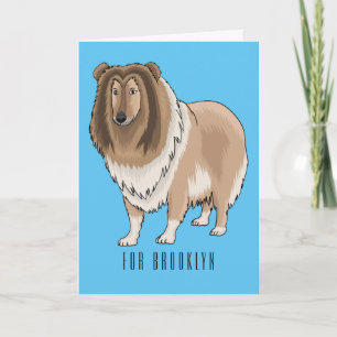 Tarjeta Ilustracion del personalizado del perro del collie