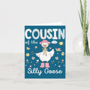 Tarjeta Ilustración del primer cumpleaños del primo Silly 