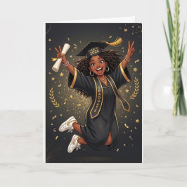 Tarjeta Ilustración digital de un joven hombre negro que l