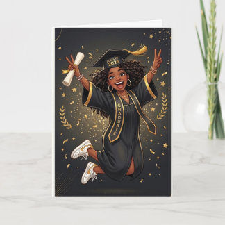 Tarjeta Ilustración digital de un joven hombre negro que l