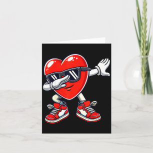 Tarjeta Ilustración divertida de hombres con corazón hacie