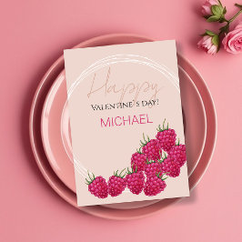 Tarjeta Ilustración en Acuarela de Fresas Personalizadas
