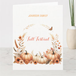 Tarjeta Ilustración en acuarela Festival de Otoño