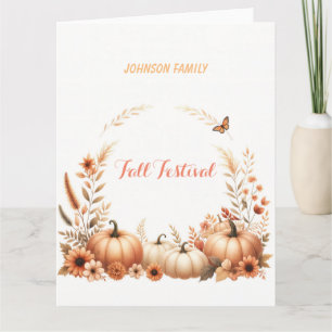 Tarjeta Ilustración en acuarela Festival de Otoño