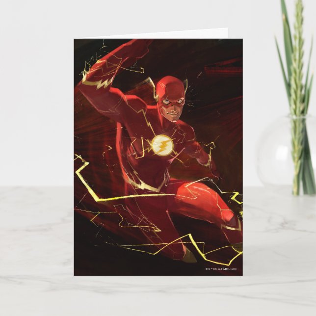 Tarjeta Ilustracion flash de crisis infinita (Anverso)