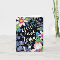 Ilustración floral colorida tú eres amado