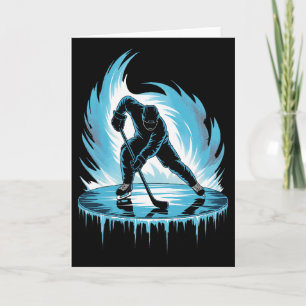 Tarjeta Ilustración Gráfica de Hockey sobre Hielo 