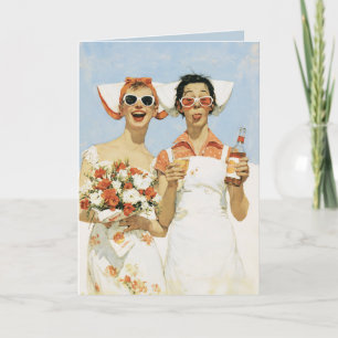 Tarjeta Ilustración juguetona de celebración de damas de h