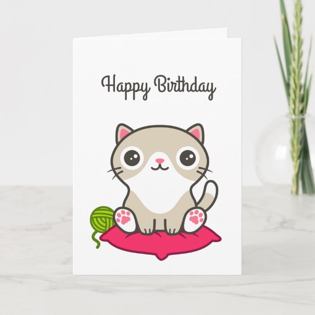 Tarjeta Ilustracion Kitty (Anverso)