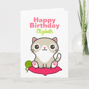 Tarjeta Ilustracion Kitty