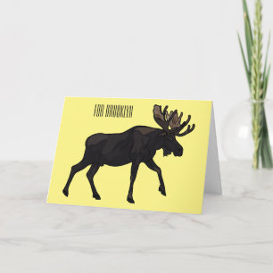 Tarjeta Ilustracion Moose personalizado