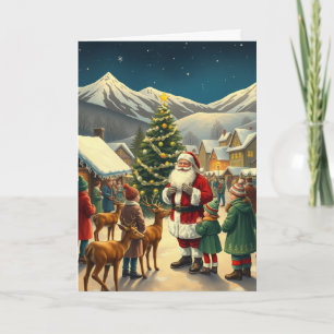Tarjeta Ilustracion navideño vintage