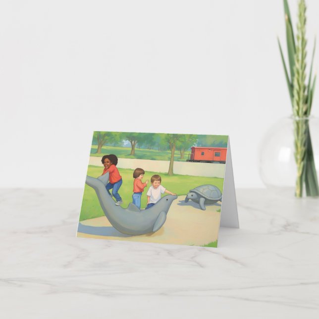 Tarjeta Ilustracion NC Pullen Park Raleigh (Anverso)