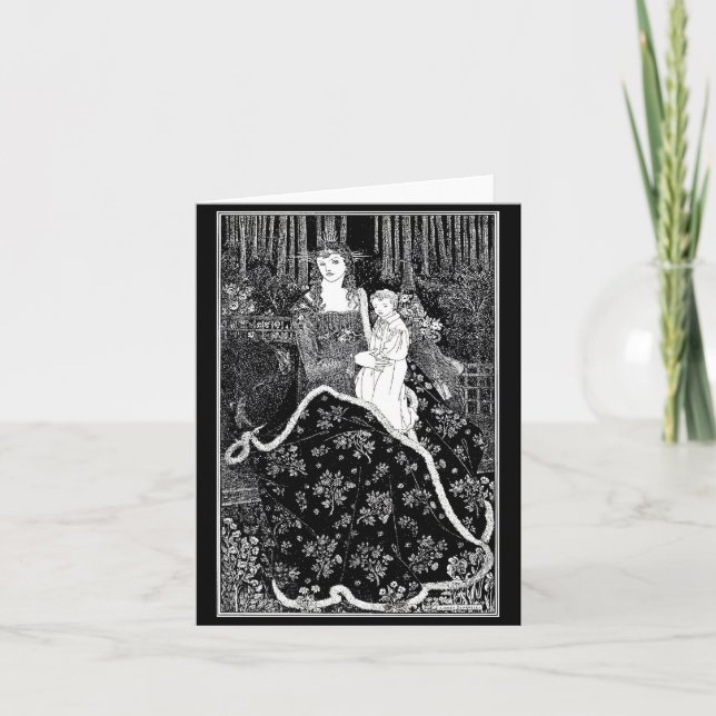 Tarjeta Ilustracion Notecard-Vintage-Aubrey Beardsley 13 (Anverso)