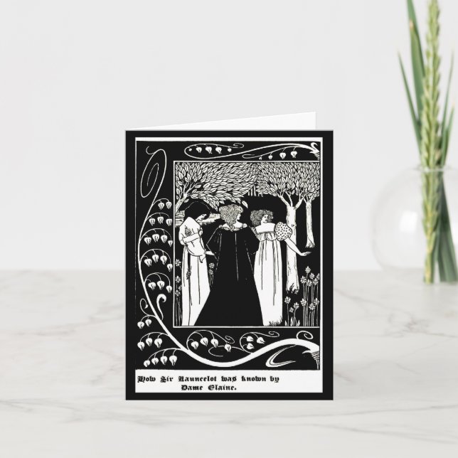 Tarjeta Ilustracion Notecard-Vintage-Aubrey Beardsley 4 (Anverso)