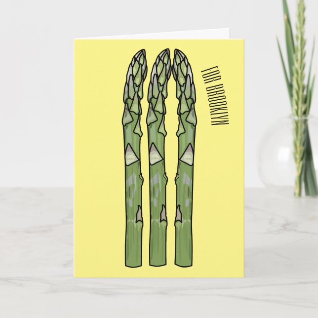 Tarjeta Ilustracion personalizado Asparagus (Anverso)
