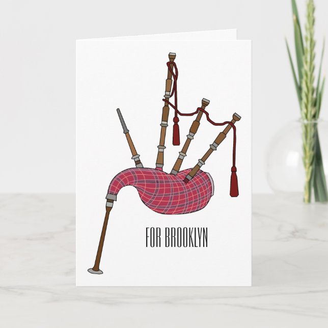 Tarjeta Ilustracion personalizado Bagpipes (Anverso)