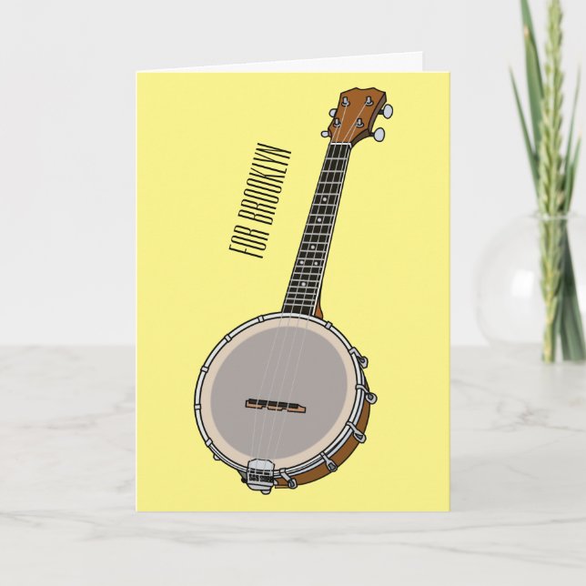 Tarjeta Ilustracion personalizado Banjo (Anverso)