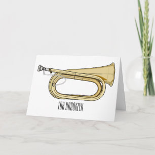 Tarjeta Ilustracion personalizado Bugle