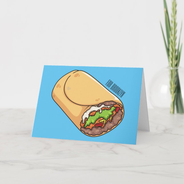 Tarjeta Ilustracion personalizado Burrito (Anverso)