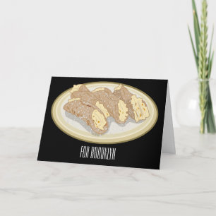 Tarjeta Ilustracion personalizado Cannoli