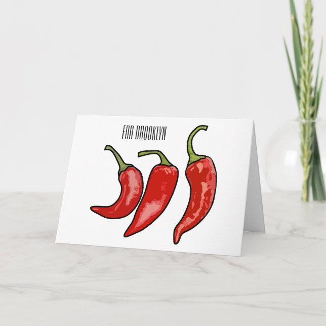 Tarjeta Ilustracion personalizado Chili (Anverso)