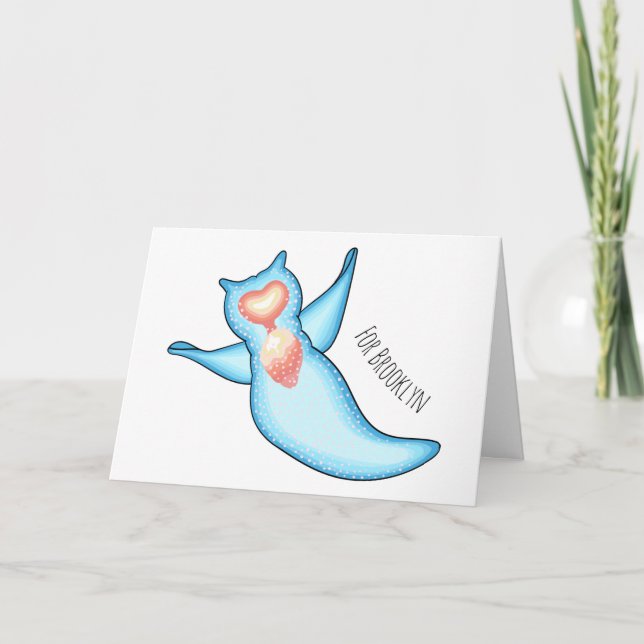 Tarjeta Ilustracion personalizado de ángel de mar (Anverso)