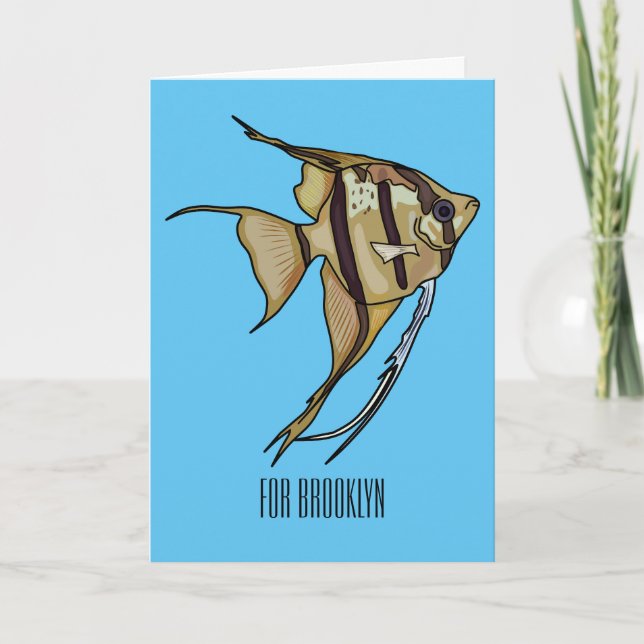 Tarjeta Ilustracion personalizado de Angelfish (Anverso)