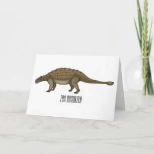 Tarjeta Ilustracion personalizado de Ankylosaurus