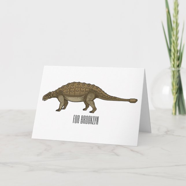 Tarjeta Ilustracion personalizado de Ankylosaurus (Anverso)