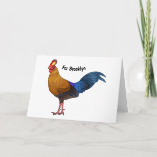 Tarjeta Ilustracion personalizado de aves de Sri Lanka