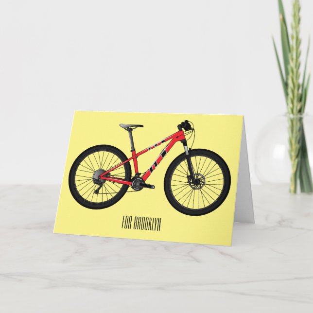Tarjeta Ilustracion personalizado de bicicletas (Anverso)