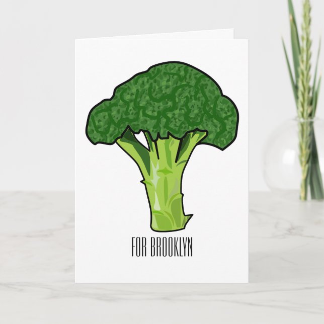 Tarjeta Ilustracion personalizado de Broccoli (Anverso)