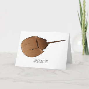 Tarjeta Ilustracion personalizado de cangrejo herradura