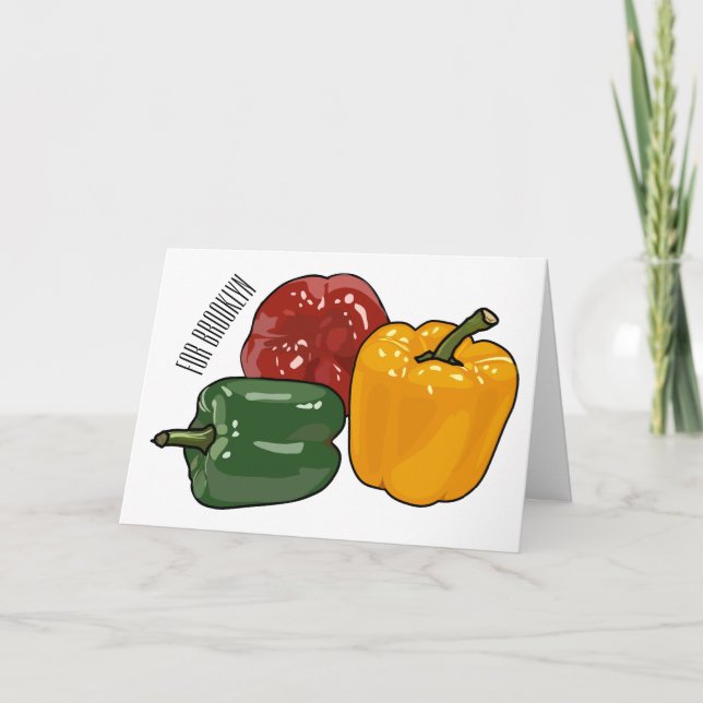 Tarjeta Ilustracion personalizado de Capsicum (Anverso)
