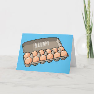 Tarjeta Ilustracion personalizado de cartón de huevo