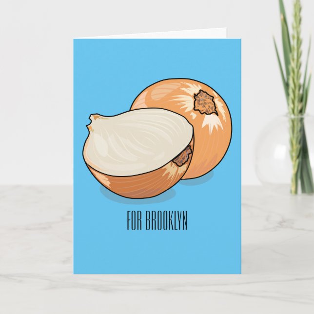 Tarjeta Ilustracion personalizado de cebolla (Anverso)