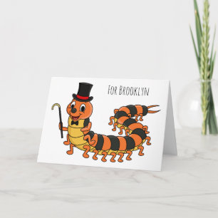 Tarjeta Ilustracion personalizado de centipede gracioso