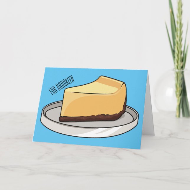 Tarjeta Ilustracion personalizado de Cheesecake (Anverso)