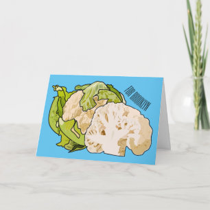 Tarjeta Ilustracion personalizado de coliflor