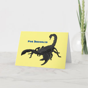 Tarjeta Ilustracion personalizado de escorpión hambriento 